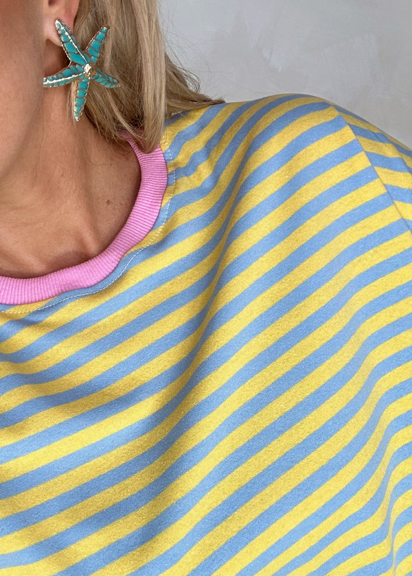 Mel striped Tee - two-The Style Attic