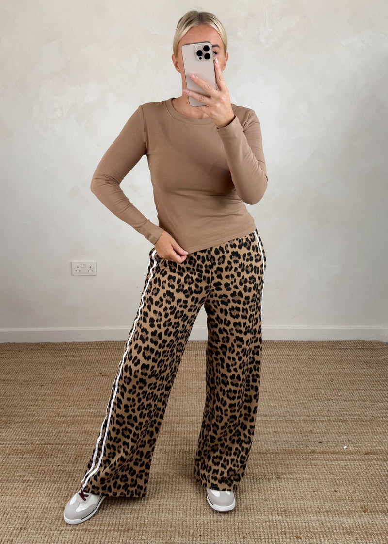 Melanie leopard tracksuit - natural-The Style Attic
