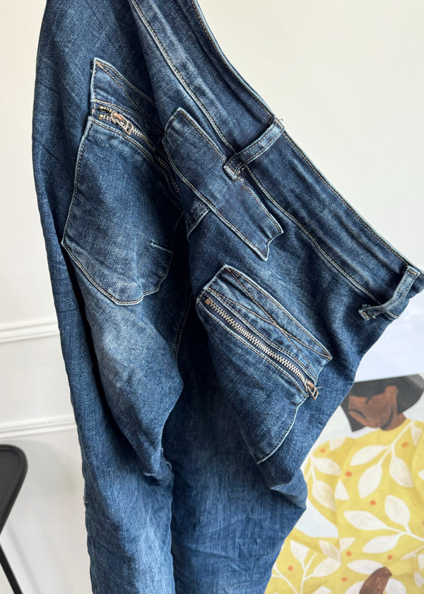 Melly denim jeans - mid blue wash-The Style Attic