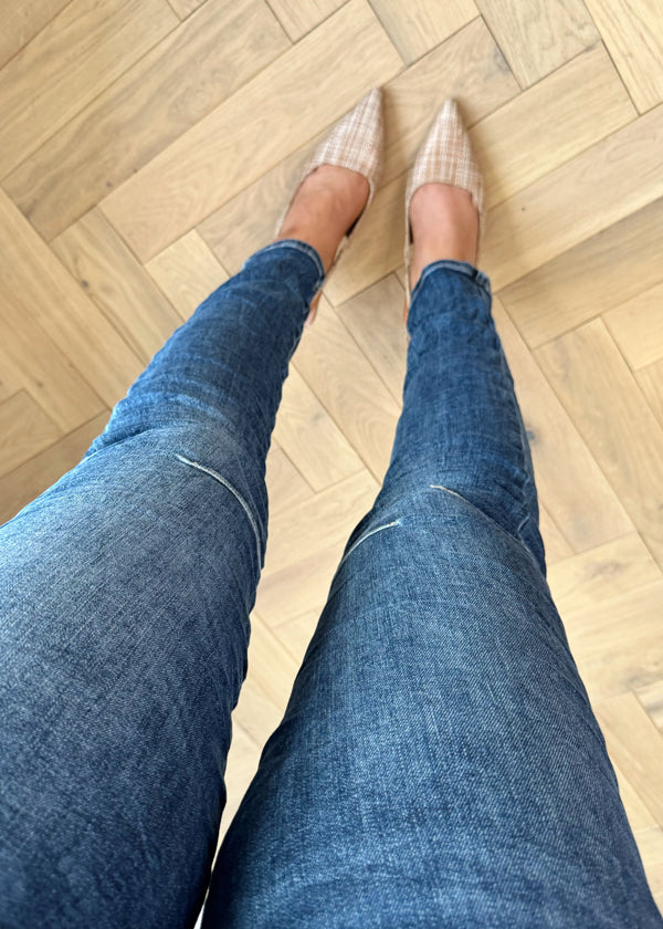Melly denim jeans - mid blue wash-The Style Attic