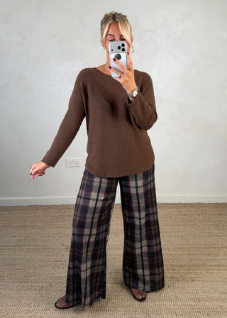 Melody knit - Chocolate-The Style Attic