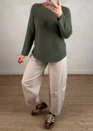 Melody knit - Khaki-The Style Attic