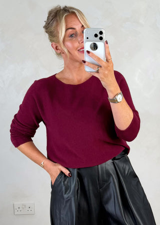 Melody knit - Merlot-The Style Attic