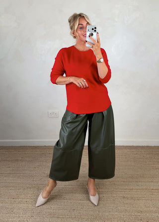 Melody knit - Red-The Style Attic