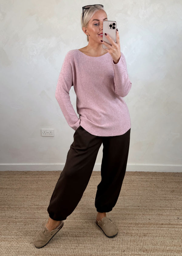 Melody knit - blush-The Style Attic