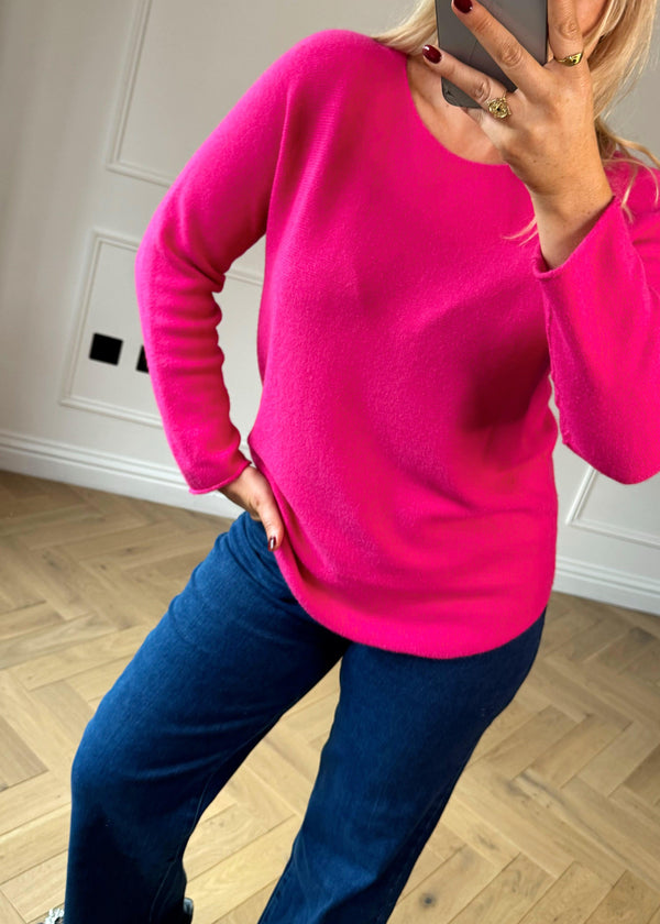 Melody knit - hot pink-The Style Attic