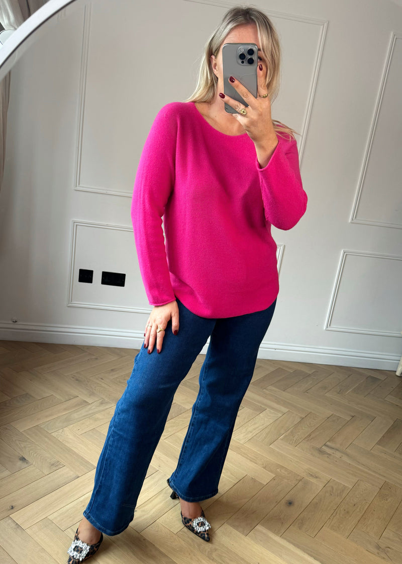 Melody knit - hot pink-The Style Attic