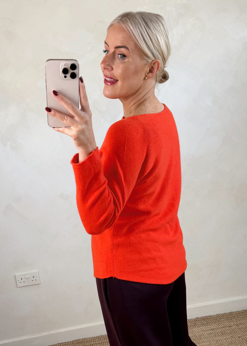 Melody knit - tomato-The Style Attic
