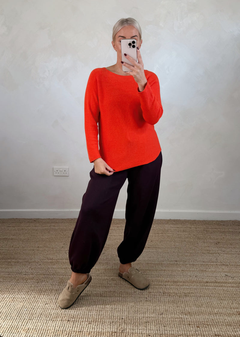 Melody knit - tomato-The Style Attic