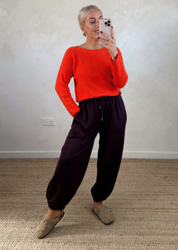 Melody knit - tomato-The Style Attic