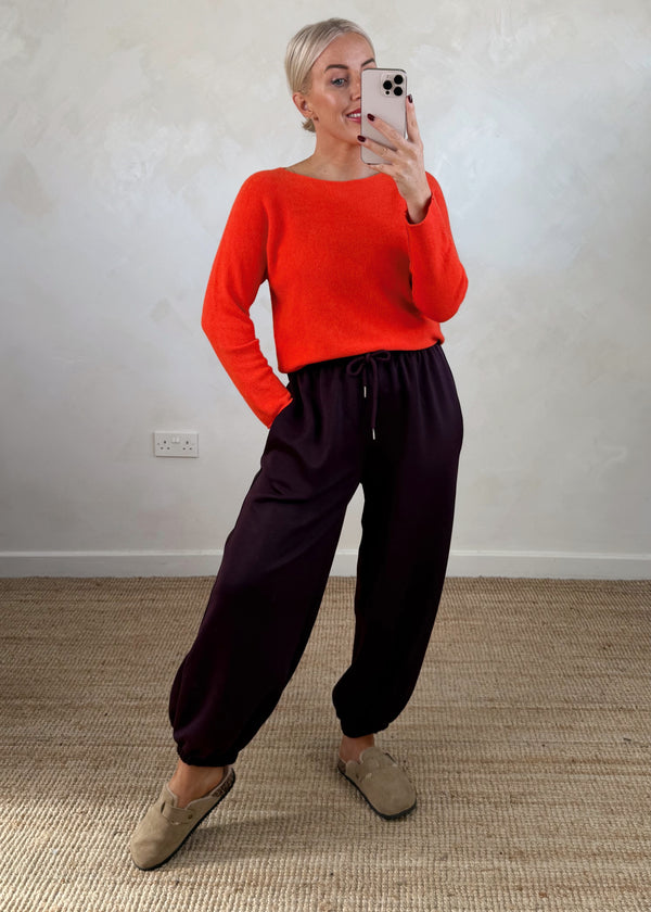 Melody knit - tomato-The Style Attic
