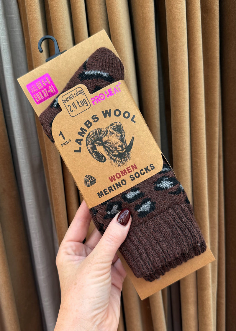 Merino lambs wool socks - multi-The Style Attic