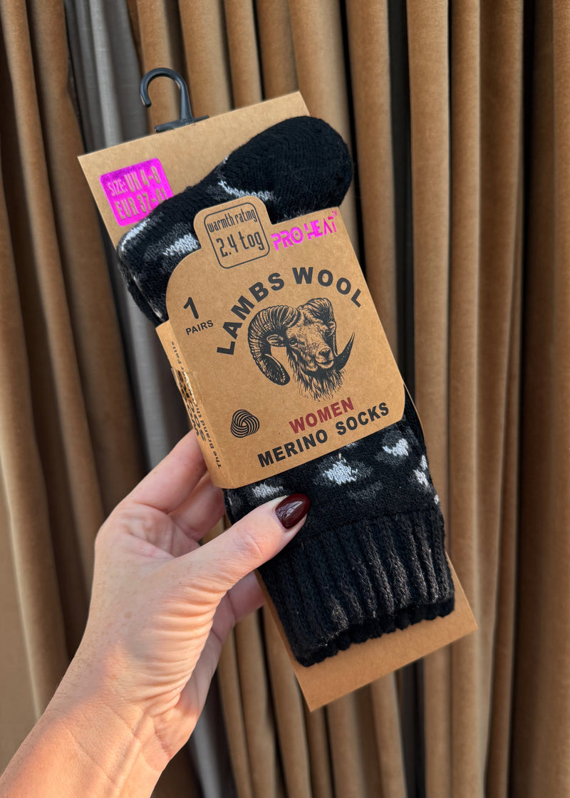 Merino lambs wool socks - multi-The Style Attic