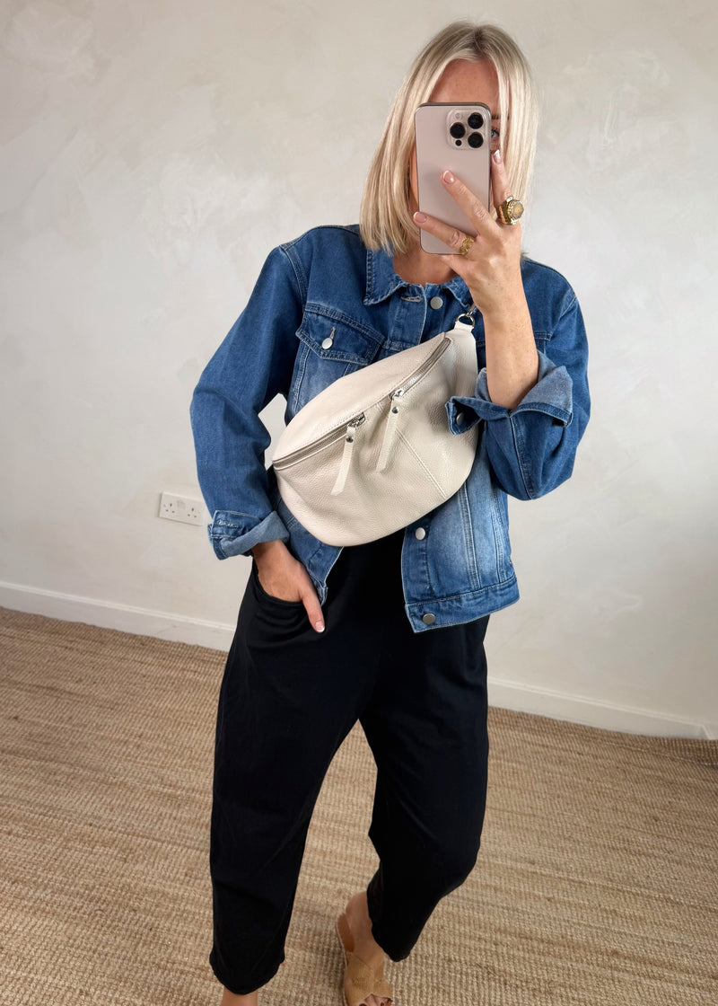 Meryl cropped dungaree - black-The Style Attic