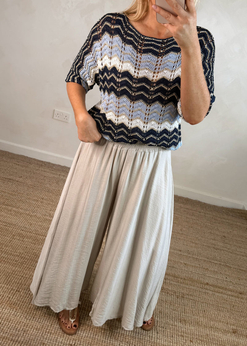 Mia fine knit - navy-The Style Attic