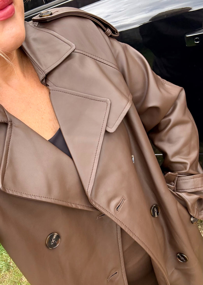 Midnight trench coat - chocolate-The Style Attic