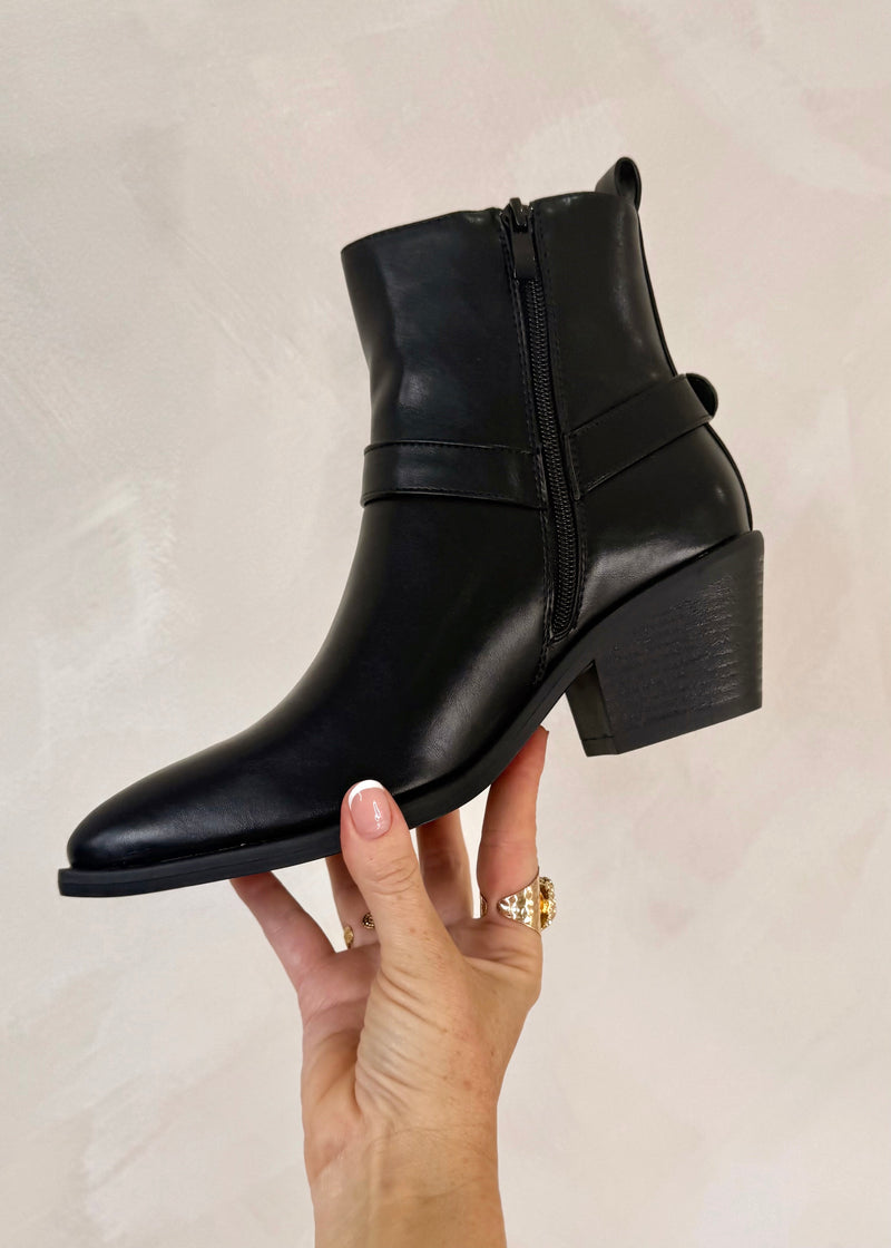 Miley western boot - black-The Style Attic