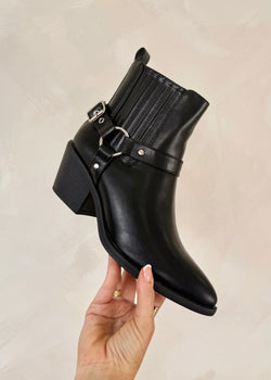 Miley western boot - black-The Style Attic