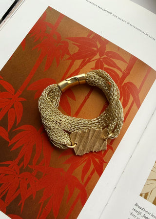 Mineral mesh bracelet - Gold-The Style Attic