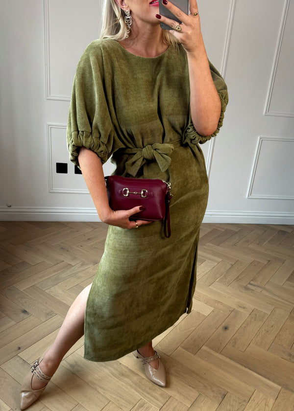 Mini leather horsebit bag - merlot-The Style Attic
