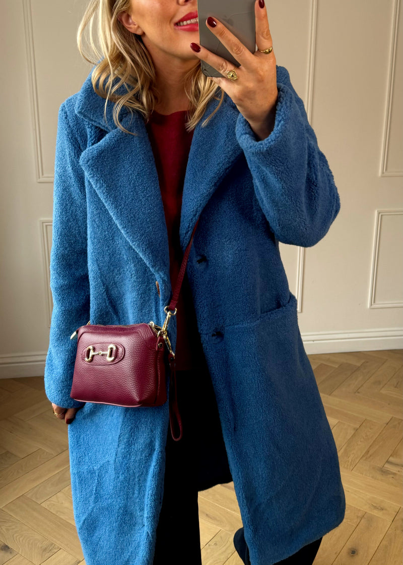 Mini leather horsebit bag - merlot-The Style Attic