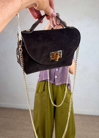 Mini suede bag - Merlot-The Style Attic