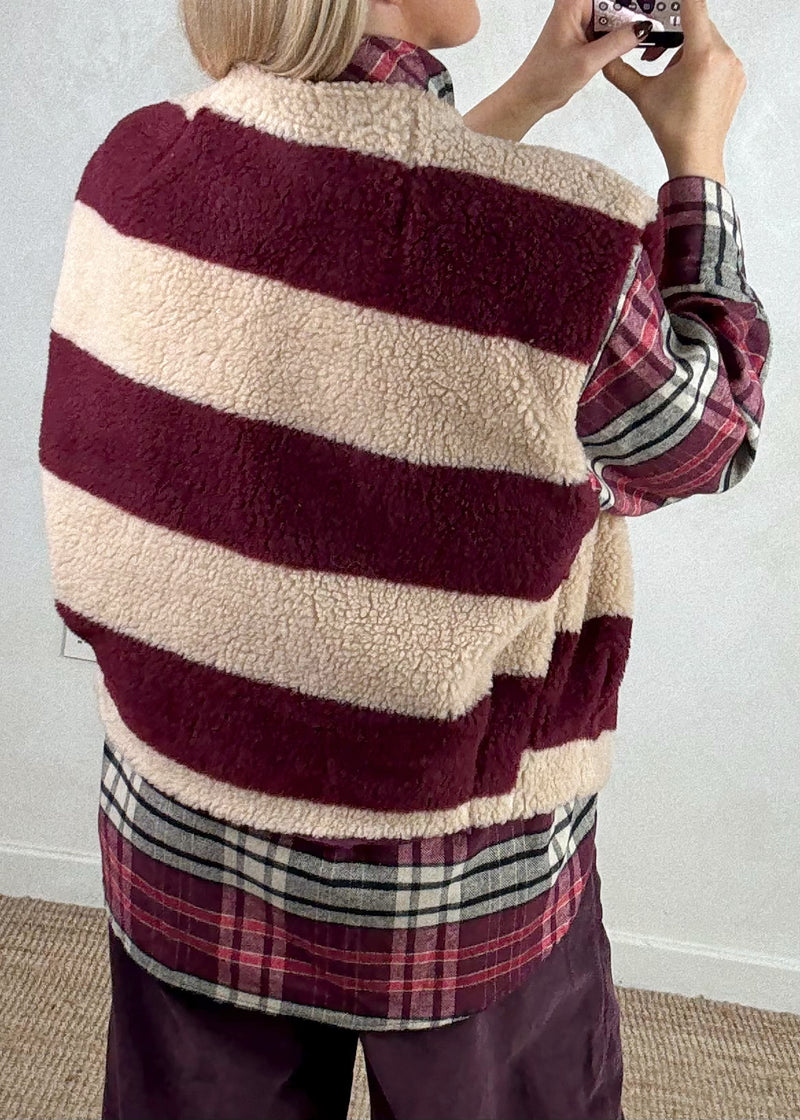 Mira striped gilet-The Style Attic