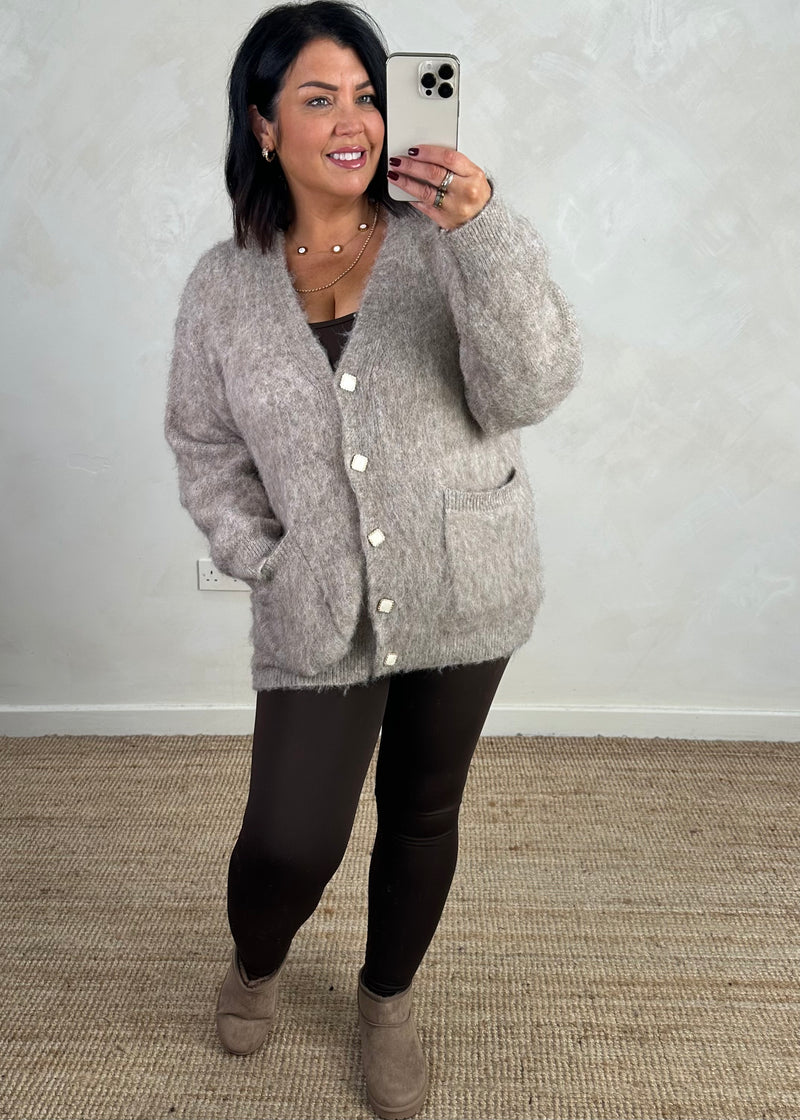 Miranda cardigan - griege-The Style Attic