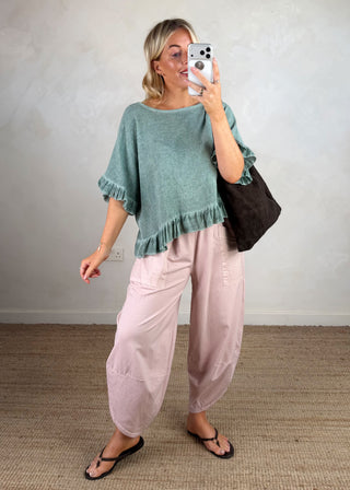 Moda casual pants - Blush-The Style Attic
