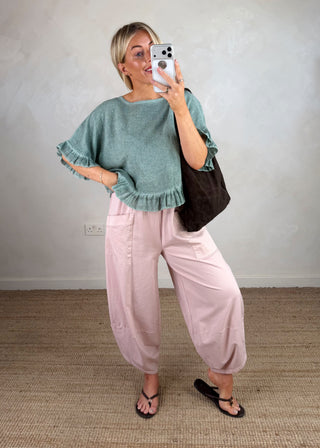 Moda casual pants - Blush-The Style Attic