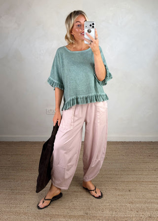 Moda casual pants - Blush-The Style Attic