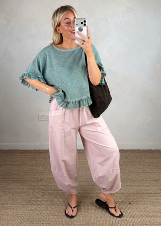 Moda casual pants - Blush-The Style Attic