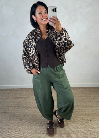 Moda casual pants - Khaki-The Style Attic