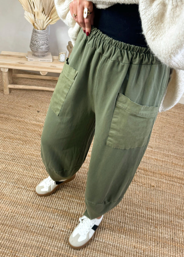 Moda casual pants - Khaki-The Style Attic