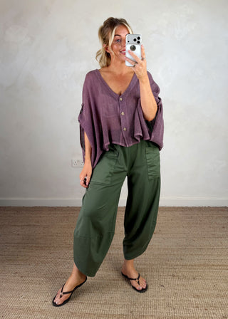 Moda casual pants - Khaki-The Style Attic