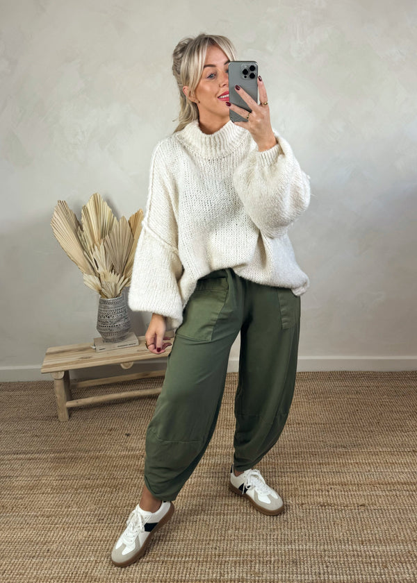 Moda casual pants - Khaki-The Style Attic