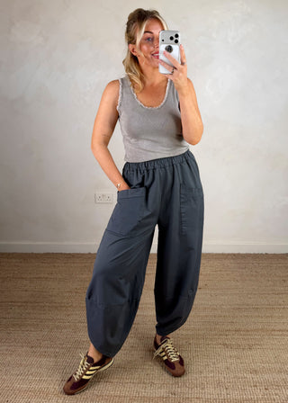 Moda casual pants - Slate-The Style Attic