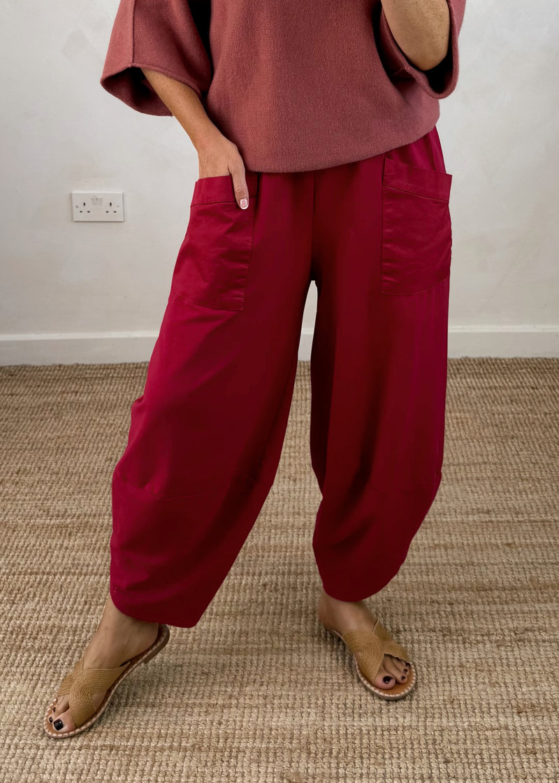 Moda casual pants - berry-The Style Attic