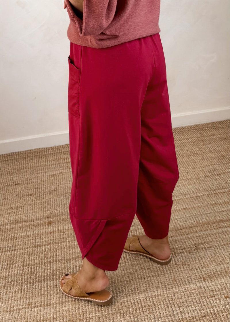 Moda casual pants - berry-The Style Attic