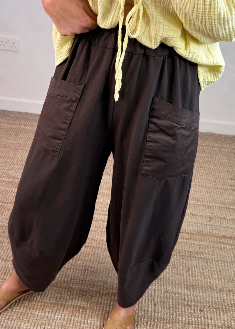 Moda casual pants - chocolate-The Style Attic