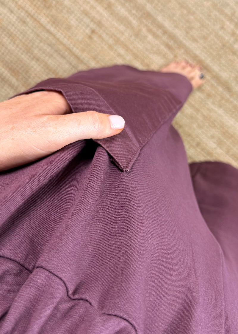 Moda casual pants - plum-The Style Attic