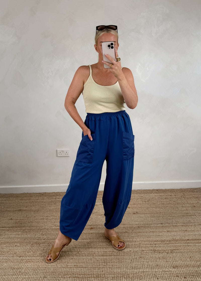 Moda casual pants - royal blue-The Style Attic