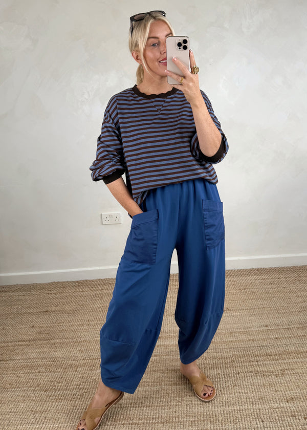 Moda casual pants - royal blue-The Style Attic