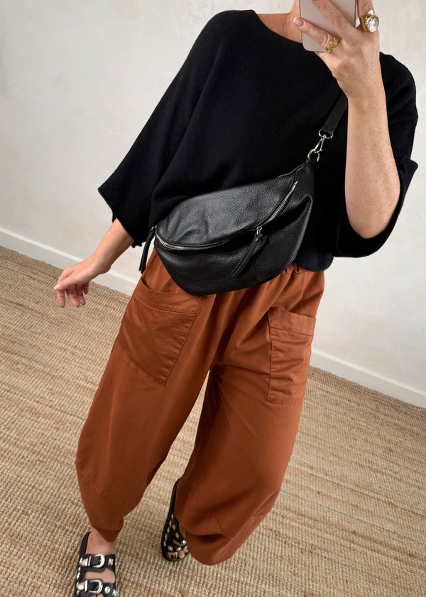 Moda casual pants - rust-The Style Attic