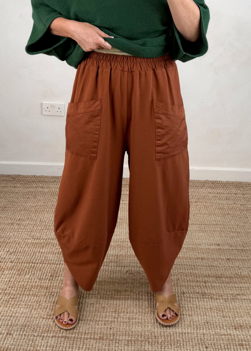 Moda casual pants - rust-The Style Attic