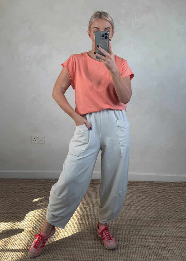Moda casual pants - stone-The Style Attic