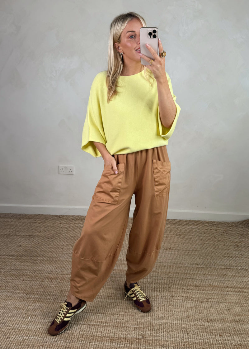 Moda casual pants - tan-The Style Attic