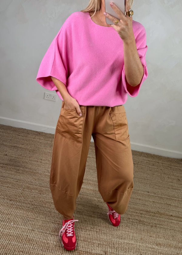 Moda casual pants - tan-The Style Attic