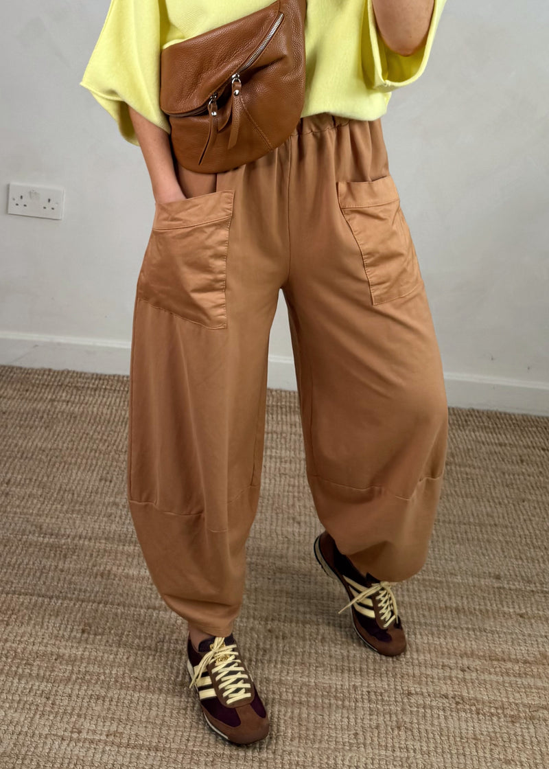 Moda casual pants - tan-The Style Attic