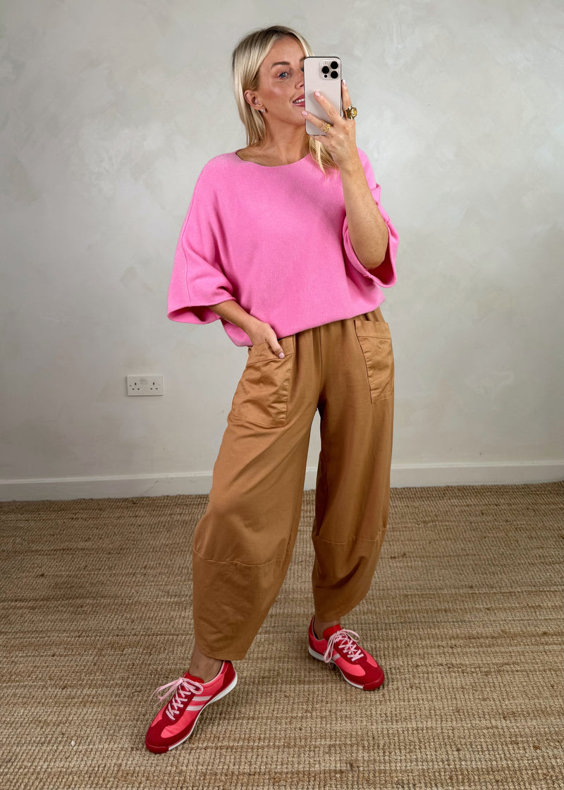 Moda casual pants - tan-The Style Attic